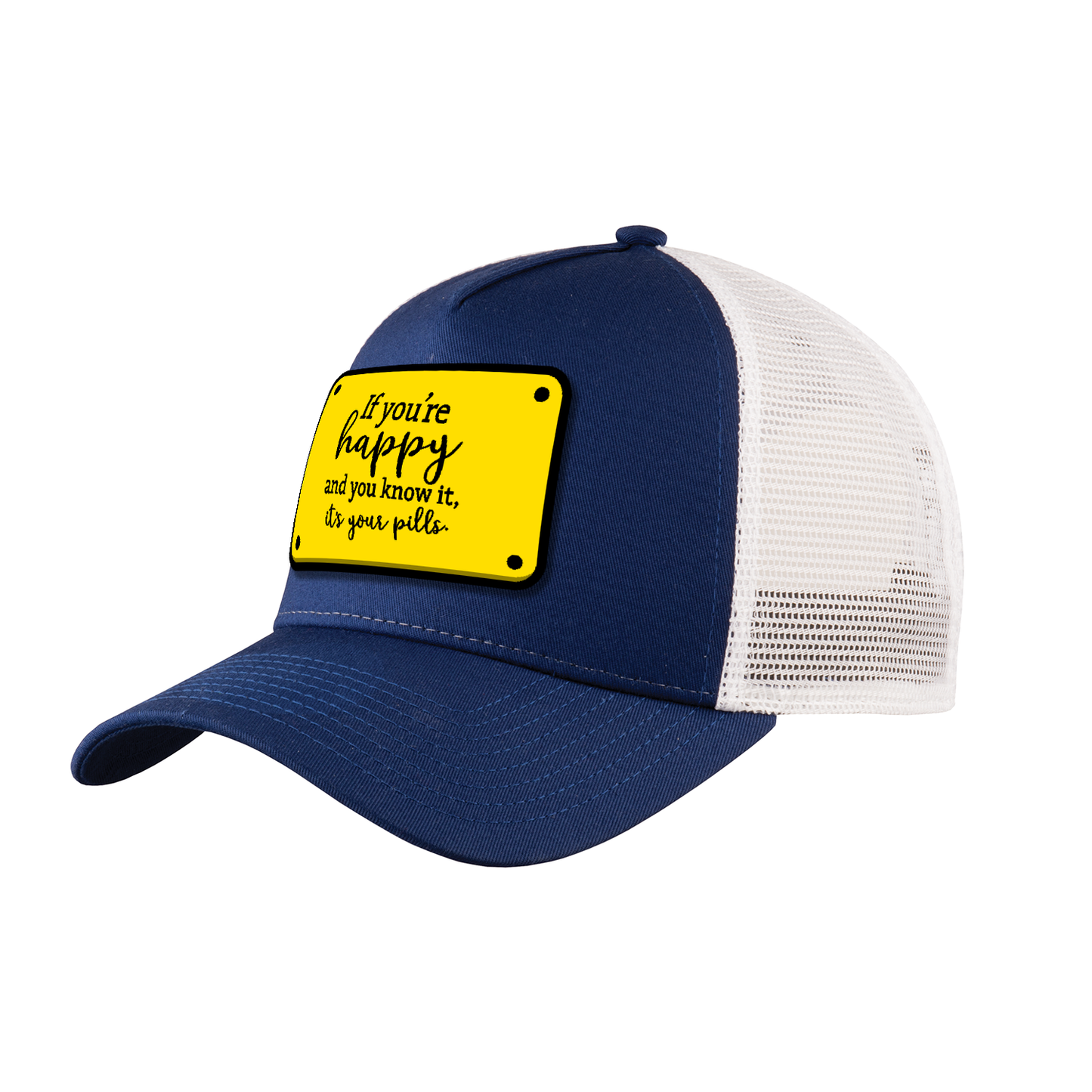 Trucker Hat with Happy Design