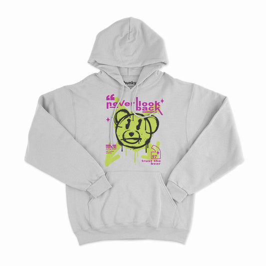 Never Look Back Bear Hoodie